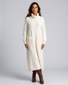 Vera | Knitted High Neck Maxi Dress