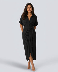 Selene | Relaxed Everyday Polyester Maxi Dress