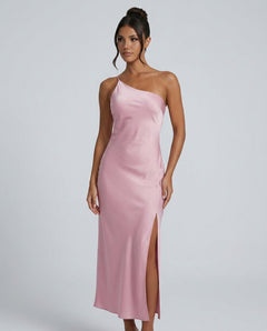 Reva | Open Back Satin Maxi Dress