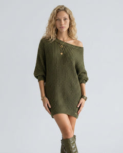 Margot | Knit Batwing Mini Dress