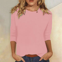 Ramona | Top with Crew Neck and Three-Quarter Sleeves for Women