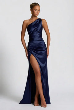 Romy | Satin-Look Side Slit Maxi Dress
