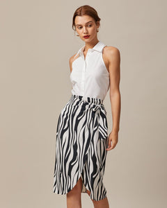 Clara | Sleeveless Collared Button-Up Top
