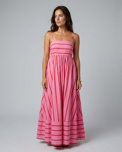 Elin | Striped Strappy Summer Maxi Dress