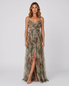 Iris | Watercolour Print Relaxed Maxi Dress