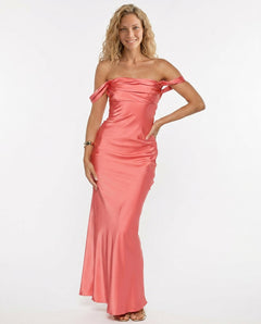 Ella | Off-Shoulder Ruched Maxi Dress