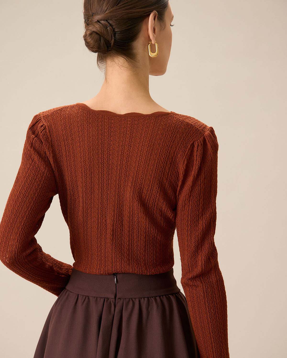 Vera | Round Neck Slim Knit Top