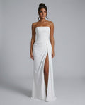 Cora | Strapless High Slit Maxi Dress