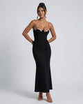 Valéa | Floral Embroidered Summer Night Maxi Dress