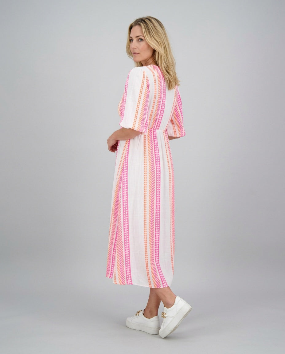 Willa | Printed V-Neck Midi Dress