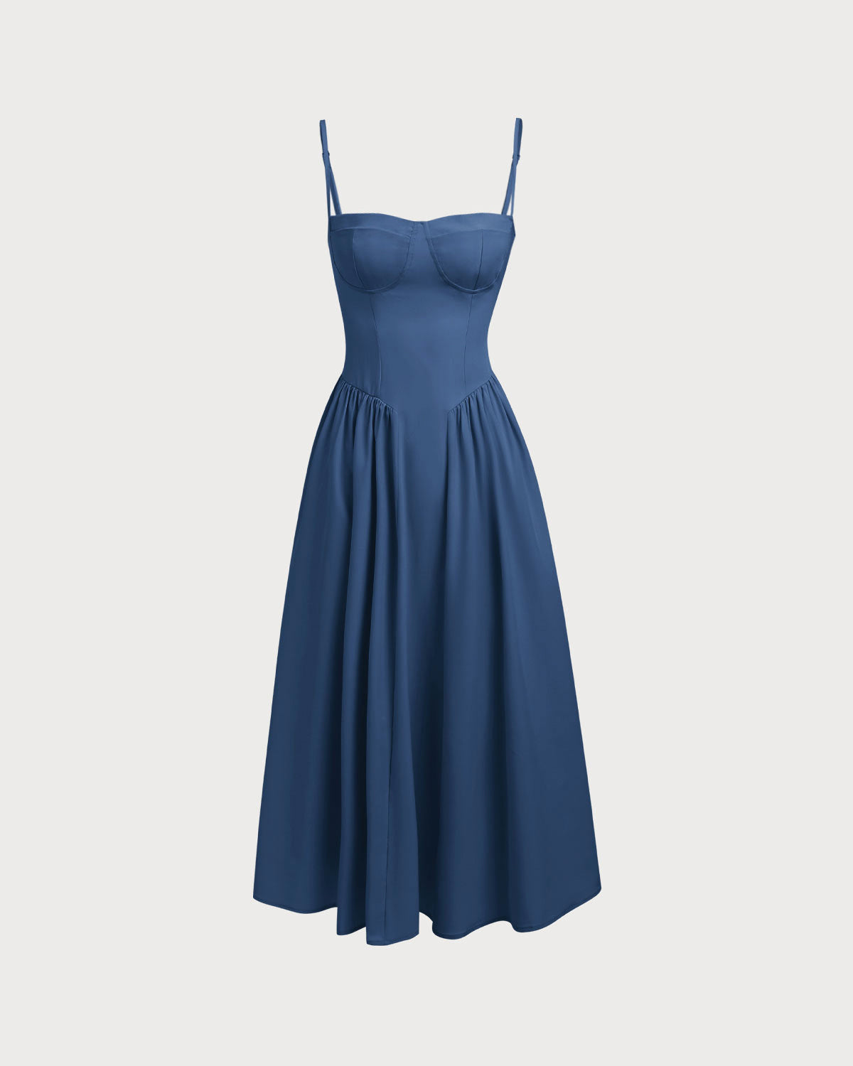 Fleur | Square Neck Pocket Slip Midi Dress