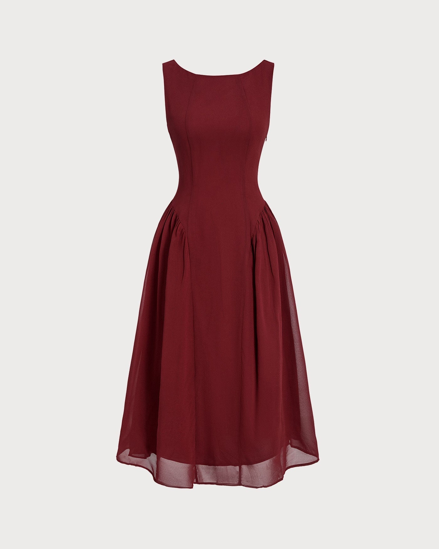 Fleur | Sleeveless Chiffon Midi Dress
