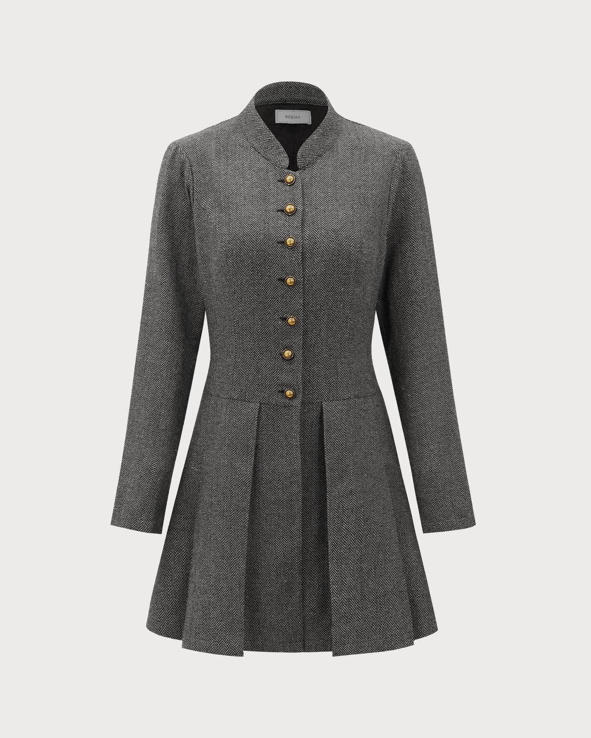 Naia | Button-Front Pleated Mini Dress