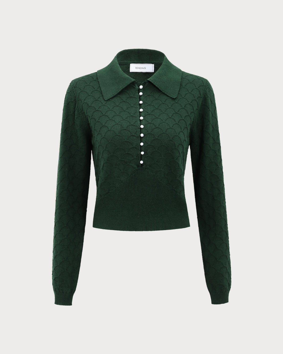 Noor | Lapel Ribbed Textured Knit Top