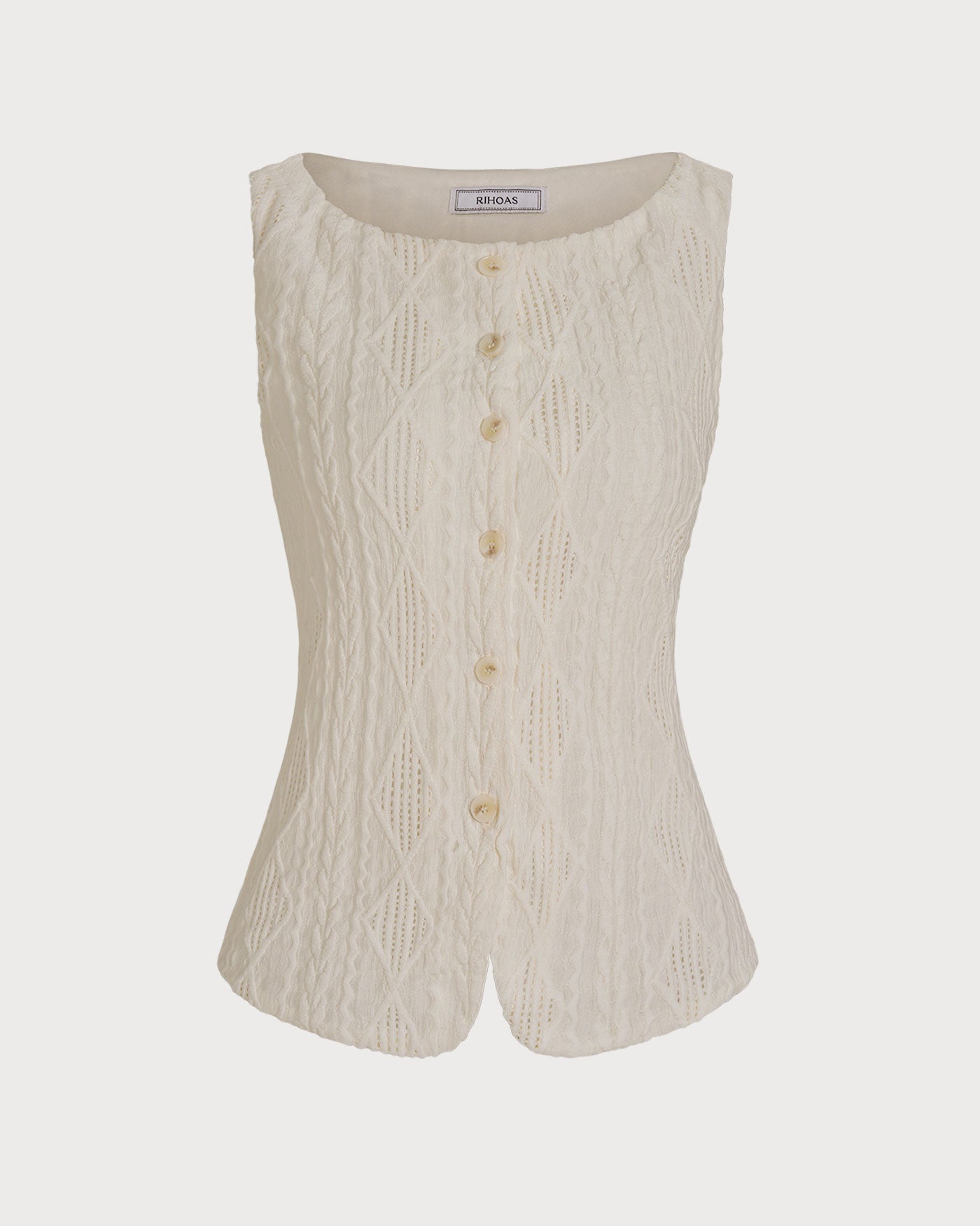 Esme | Boat Neck Button Tank Top