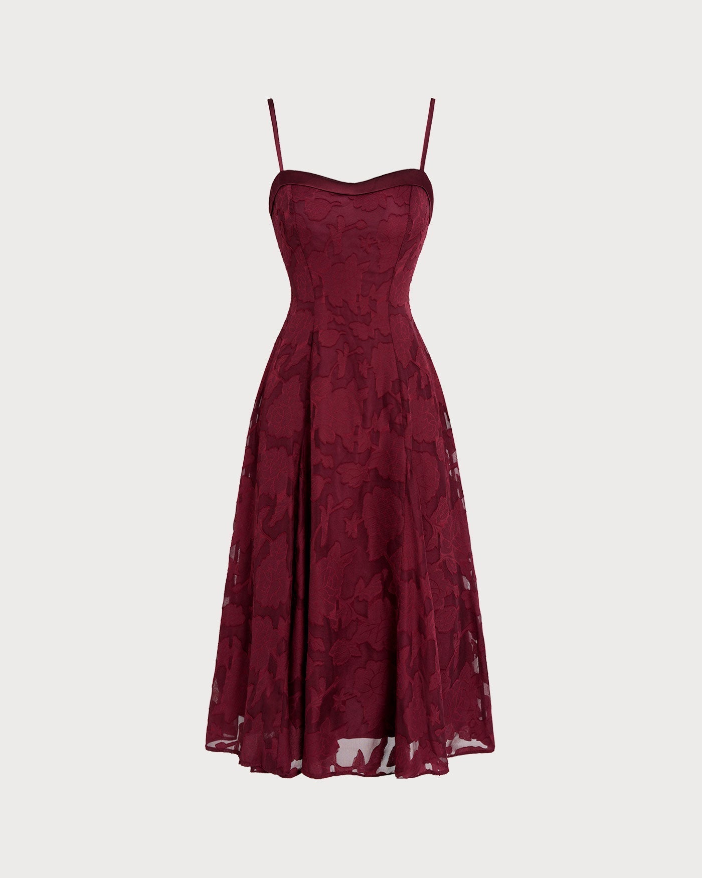 Sienna | Sweetheart Jacquard Slip Midi Dress