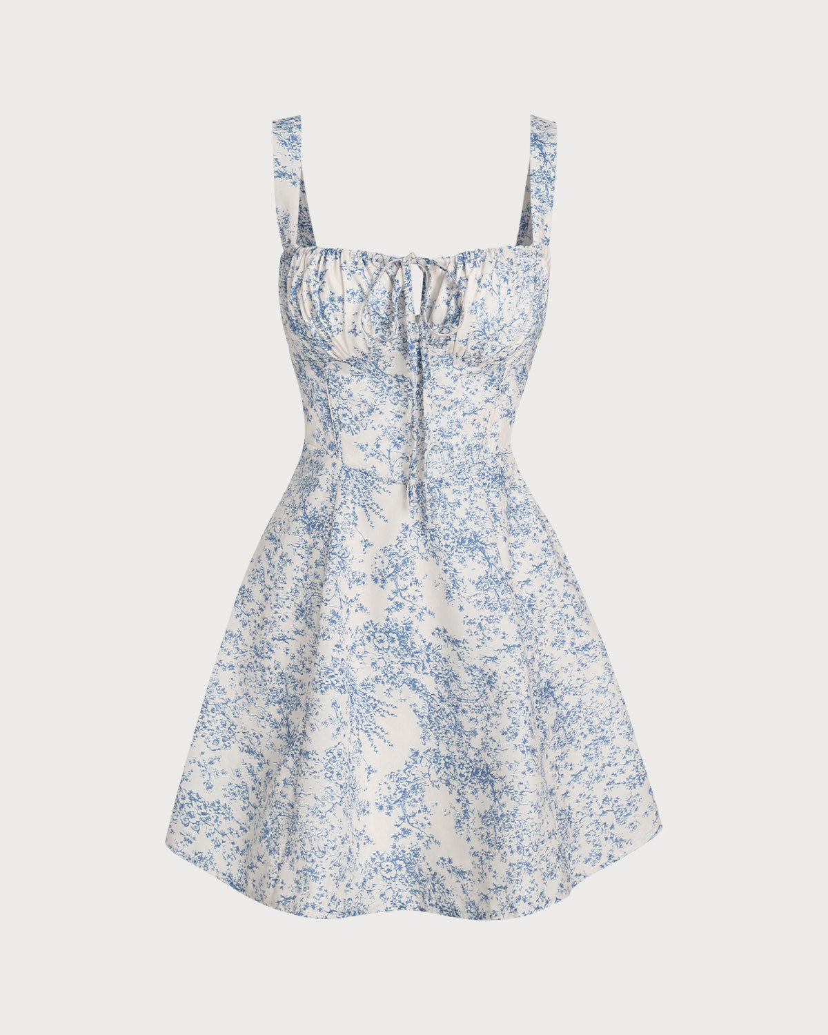 Edda | Floral Ruched Corset Mini Dress