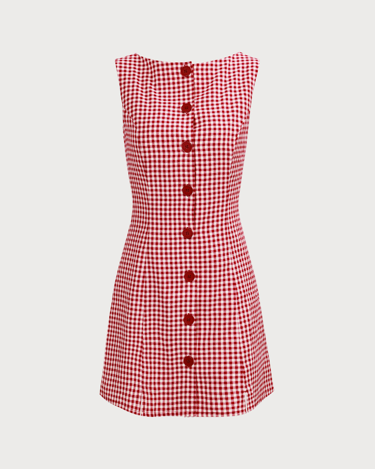 Darya | Boat Neck Plaid Mini Dress