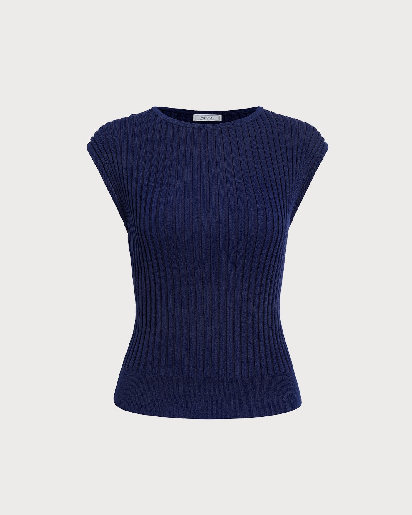 Willa | Boat Neck Ribbed Cap Sleeve Knit Top