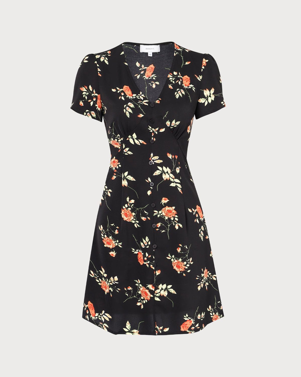Ivy | V-Neck Floral Button-Up Mini Dress