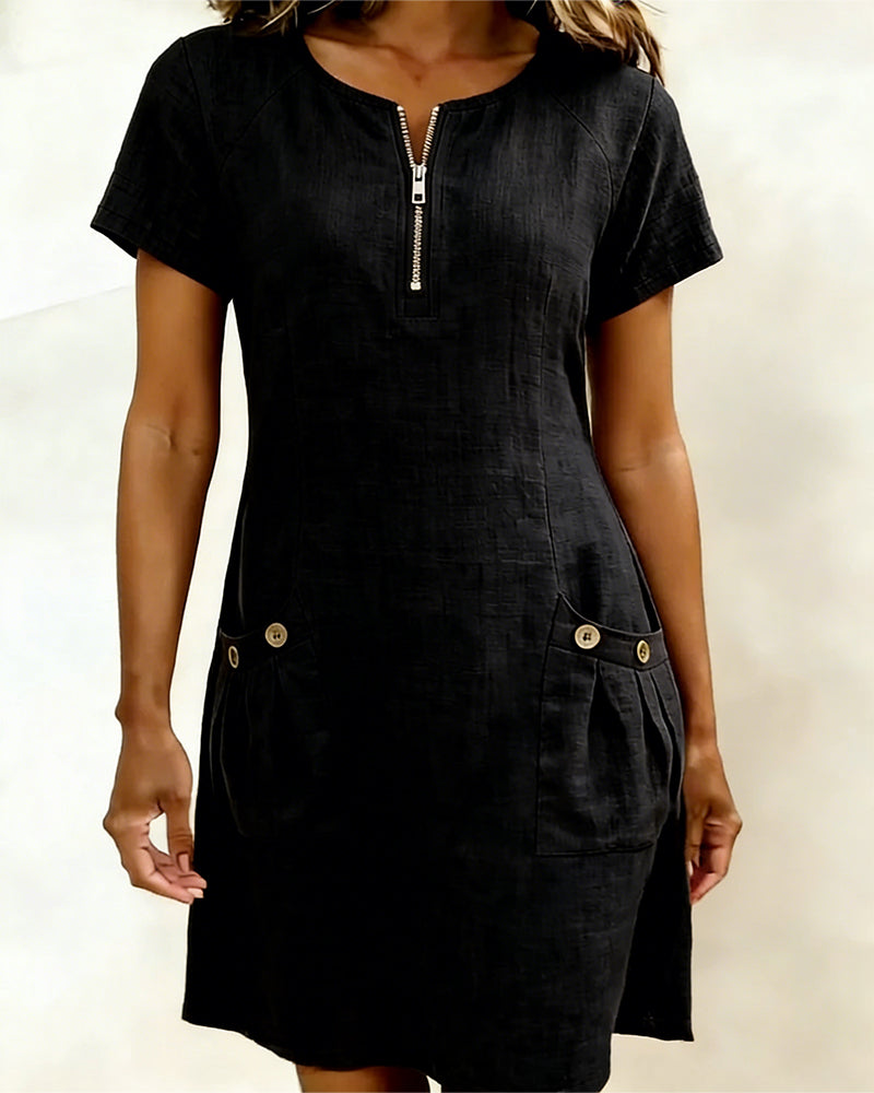 Lorena | Casual Mini Dress with Pockets