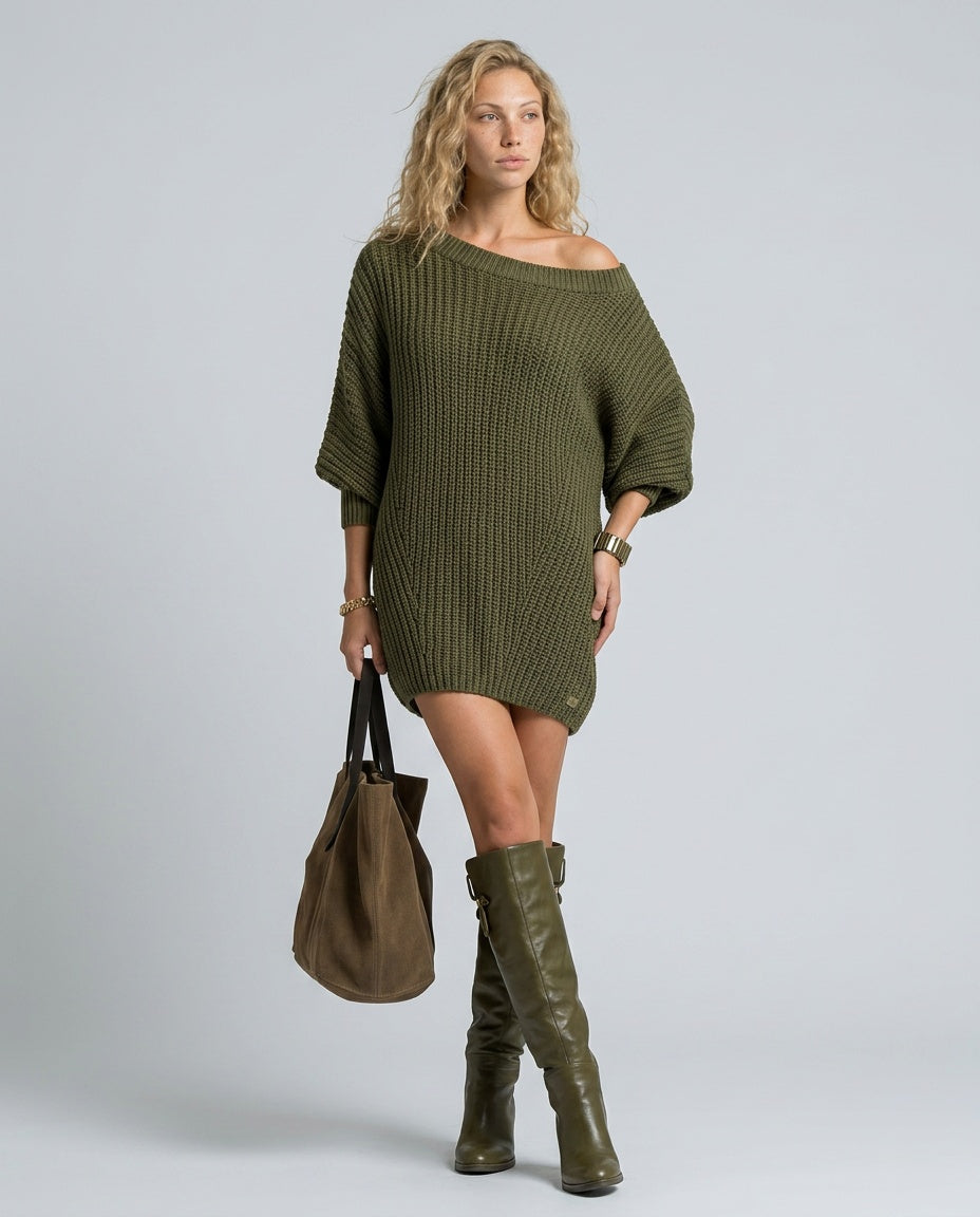 Margot | Knit Batwing Mini Dress