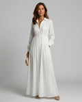 Lorena | Soft Flow White Maxi Dress