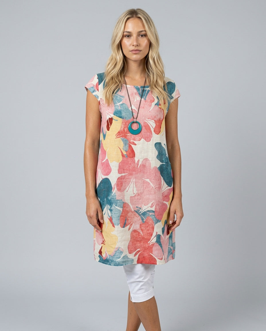Elisa | Relaxed Fit Short Sleeve Mini Dress