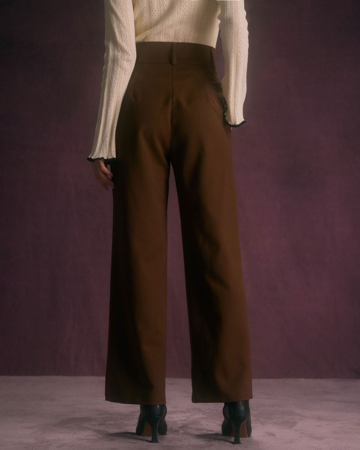 Wren | High-Waist Button-Front Straight Pants