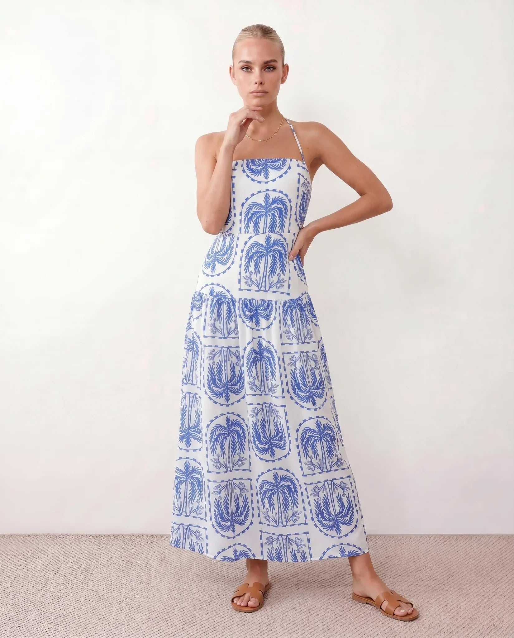 Serena | Spaghetti Strap Low Back Maxi Dress
