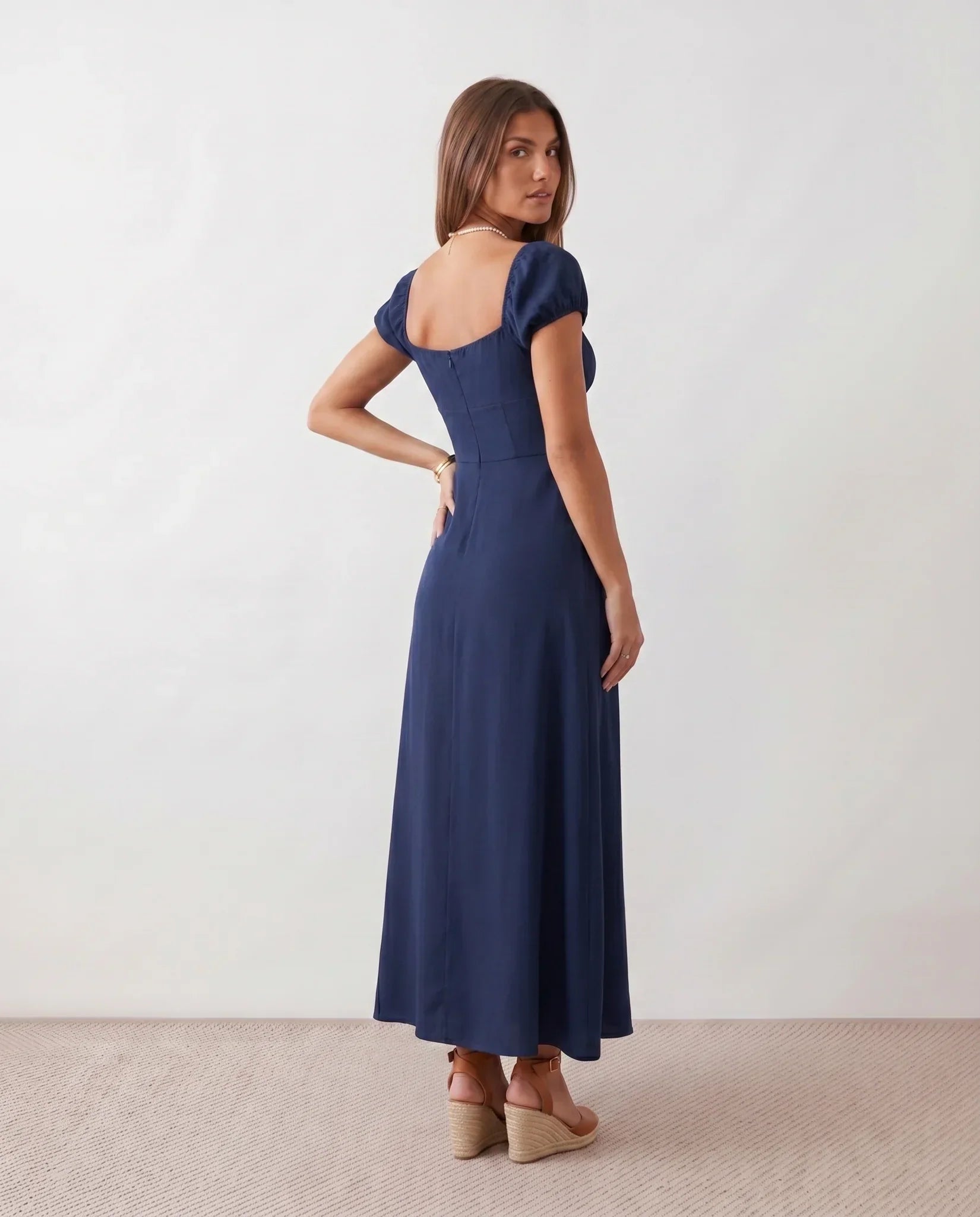 Halle | Sweetheart Low Back Maxi Dress