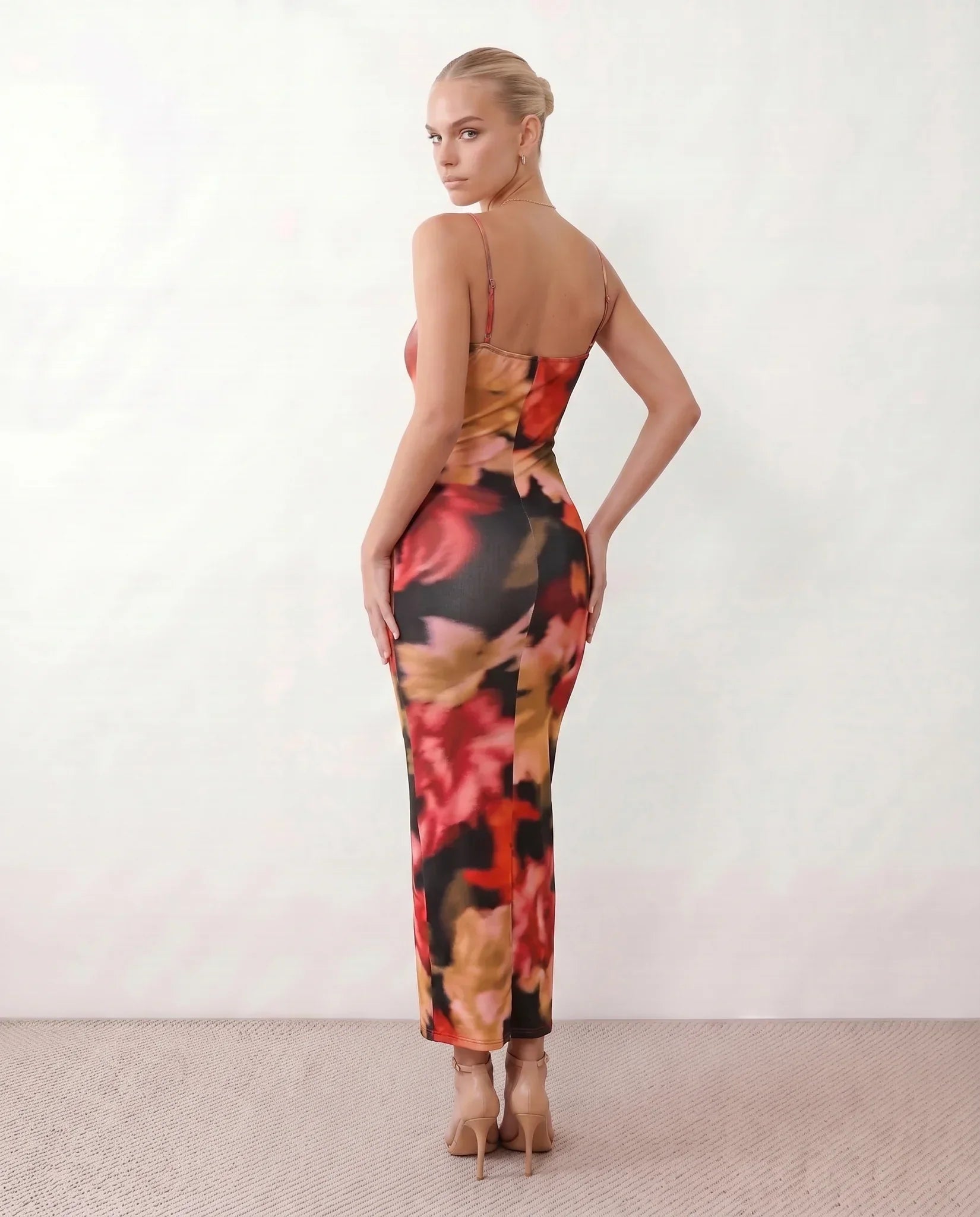 Liana | Spaghetti Strap Low Back Maxi Dress
