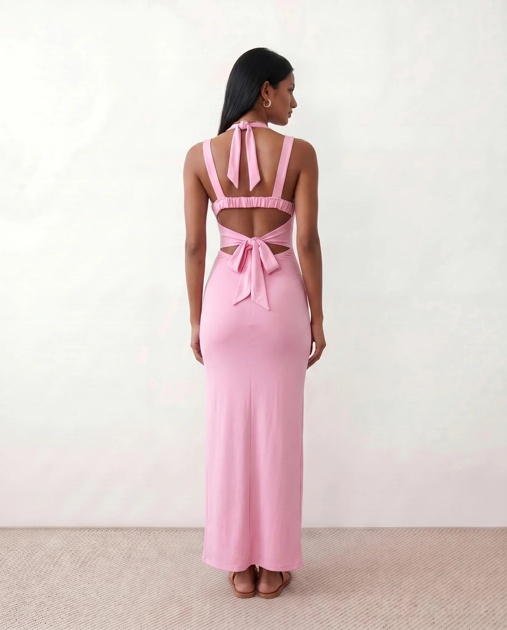 Esme | Open Back Fitted Maxi Dress
