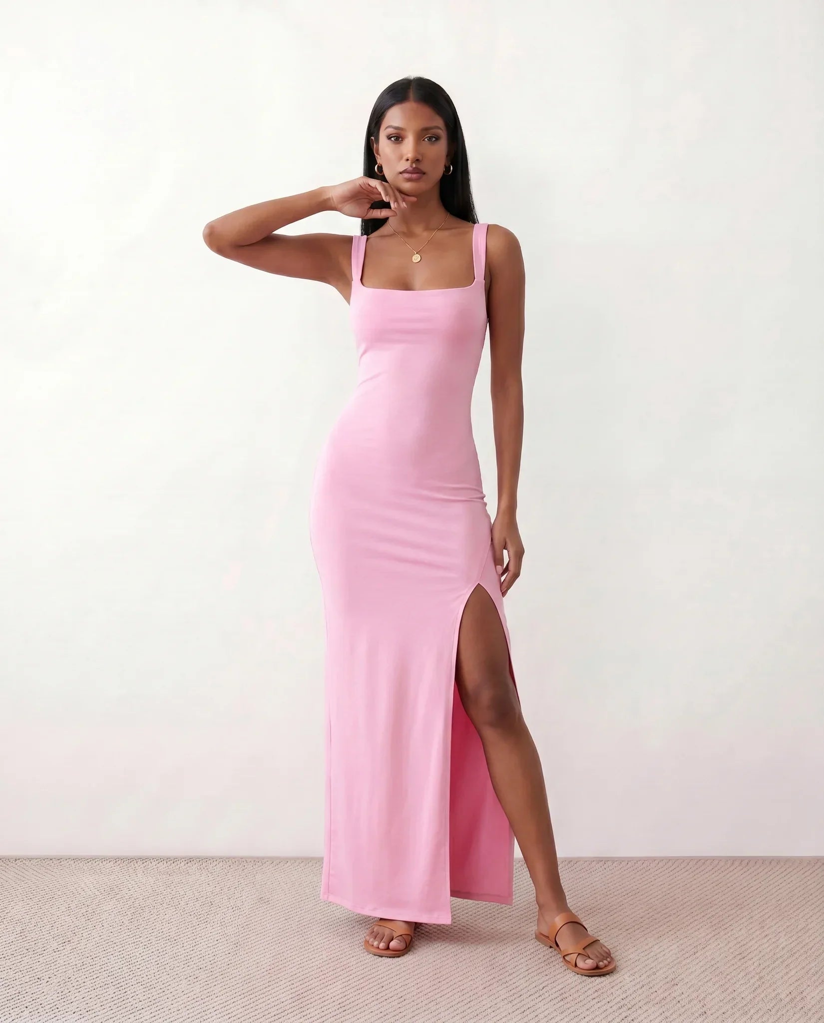 Esme | Open Back Fitted Maxi Dress