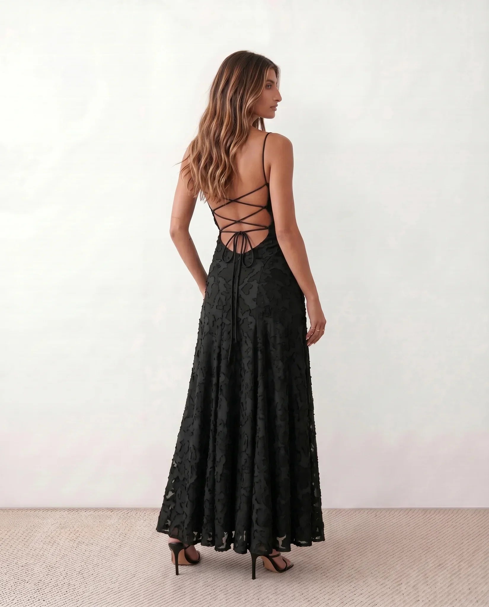 Liv | Mermaid Spaghetti Strap Wedding Guest Maxi Dress