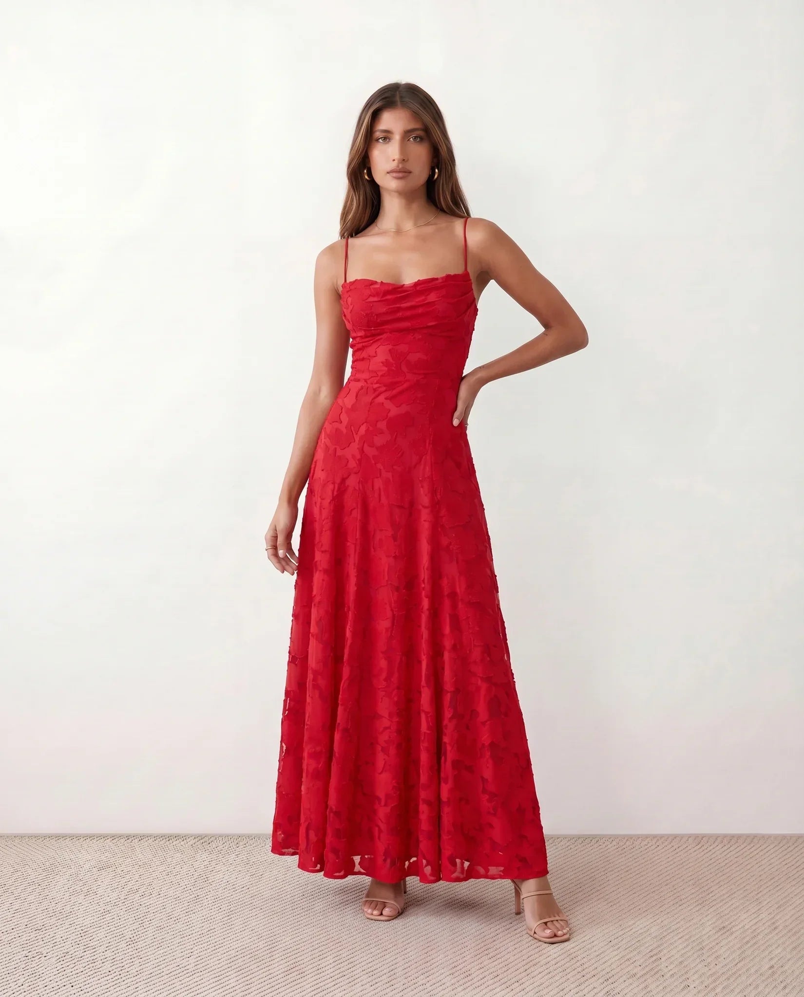Liv | Mermaid Spaghetti Strap Wedding Guest Maxi Dress