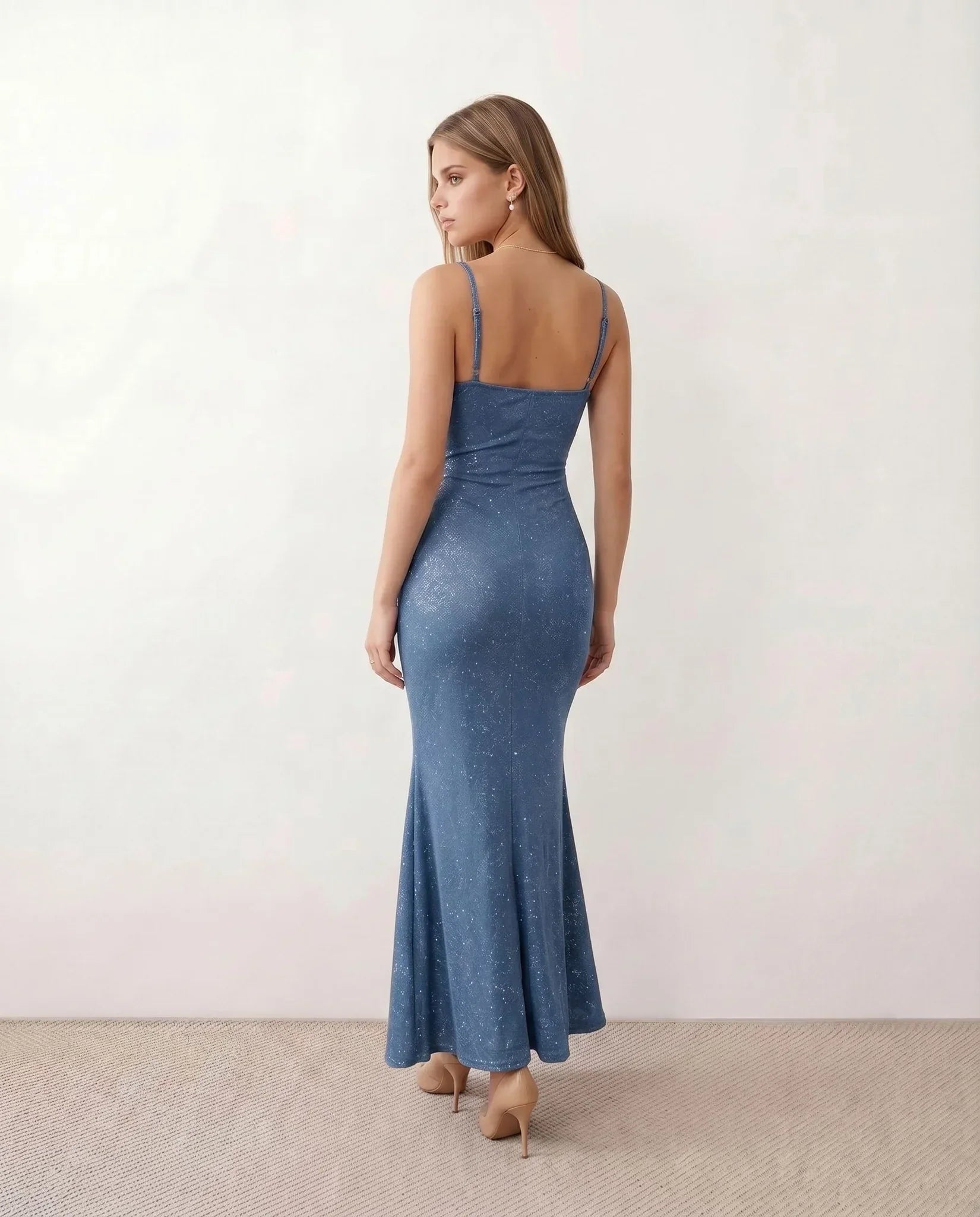 Valentina | Metallic Mermaid Maxi Dress