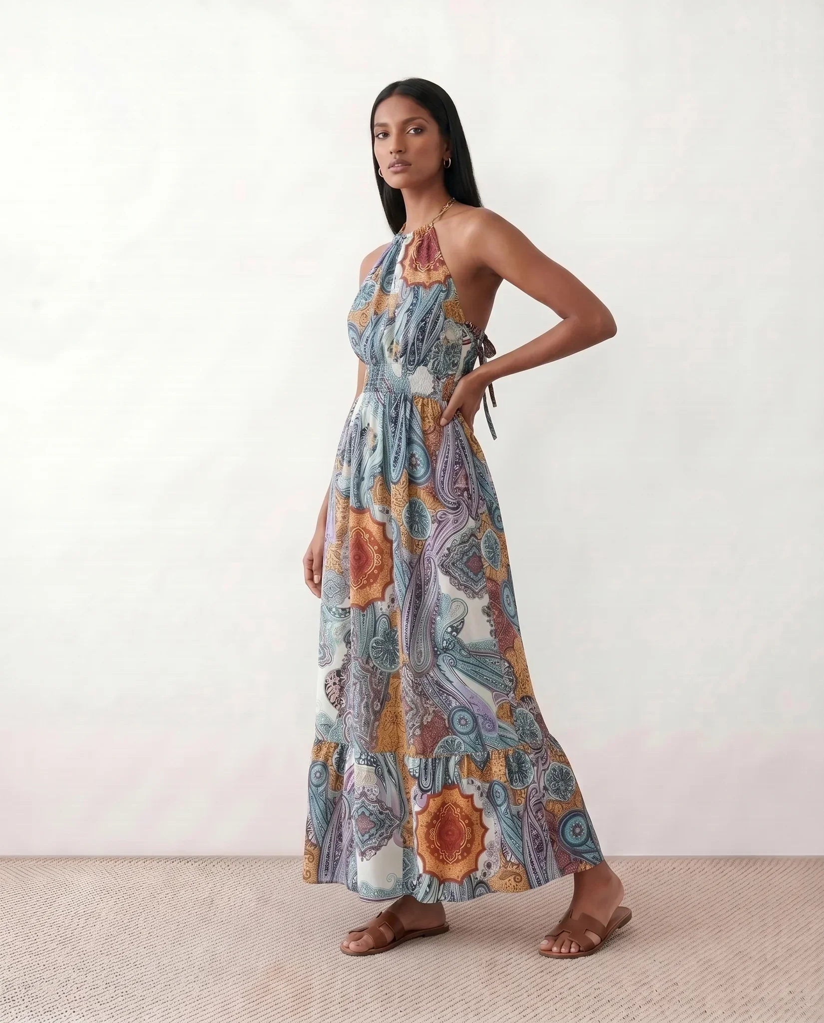 Celinde | Halter Backless Maxi Dress