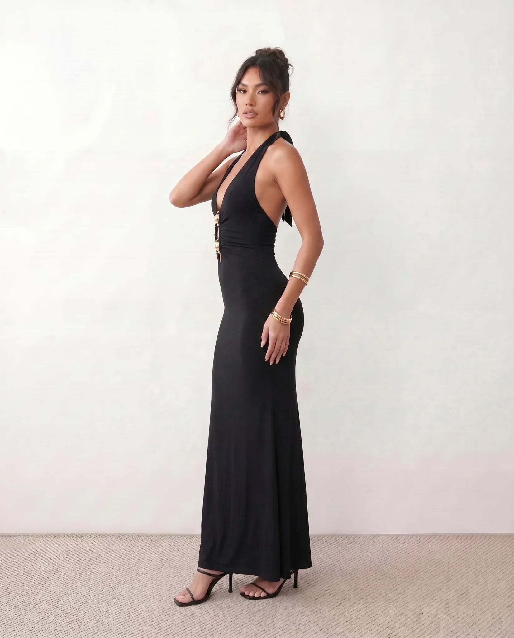 Cerys | Halter Neck Mermaid Maxi Dress