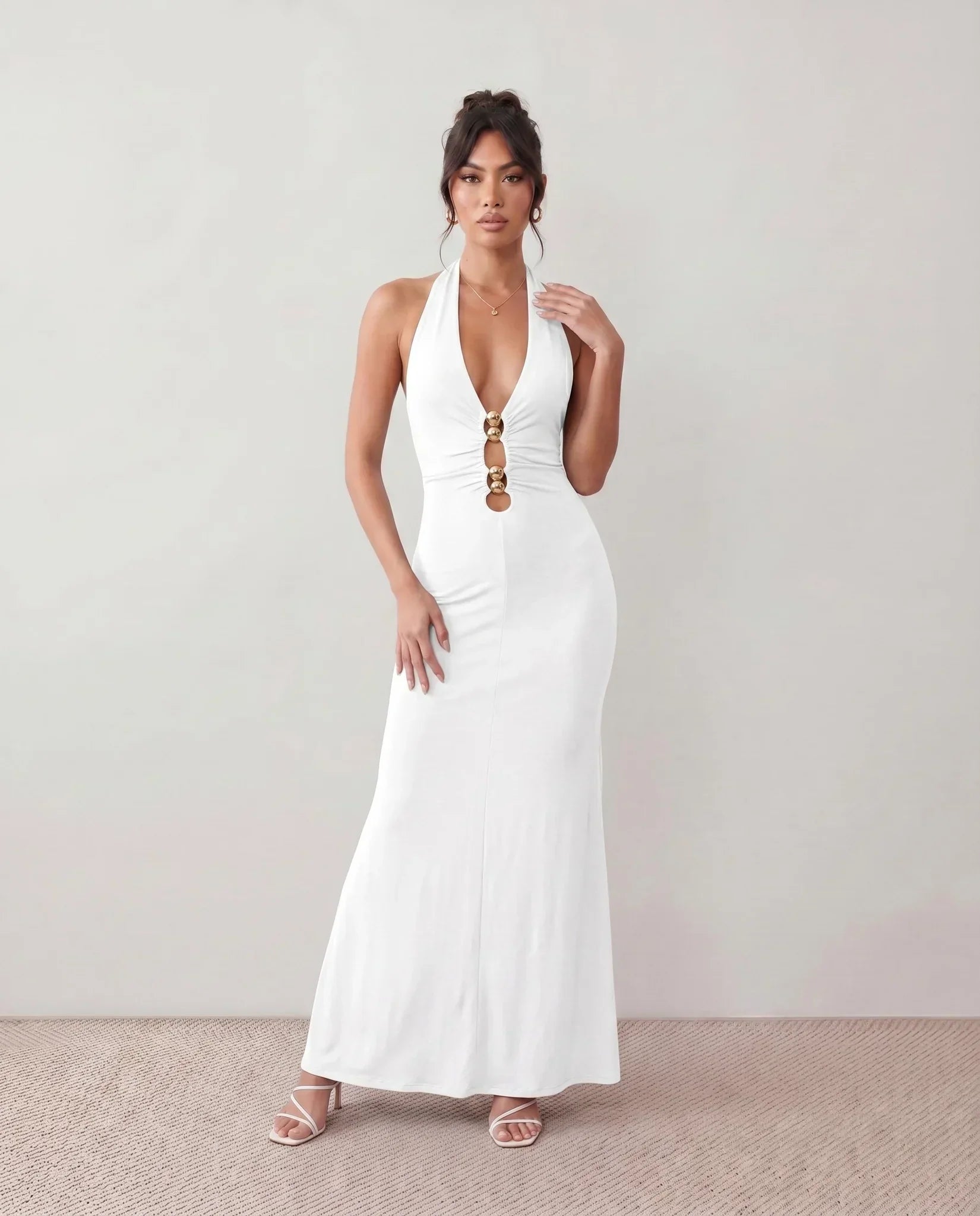 Cerys | Halter Neck Mermaid Maxi Dress