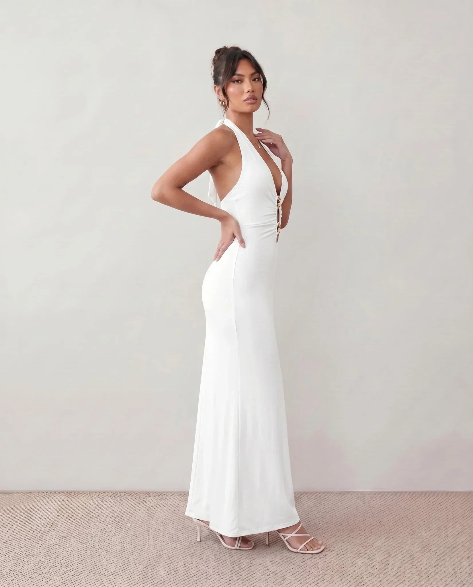 Cerys | Halter Neck Mermaid Maxi Dress