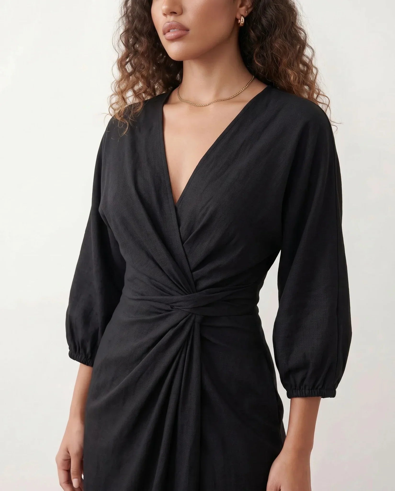 Tamsin | Tie-Back Wrap Maxi Dress