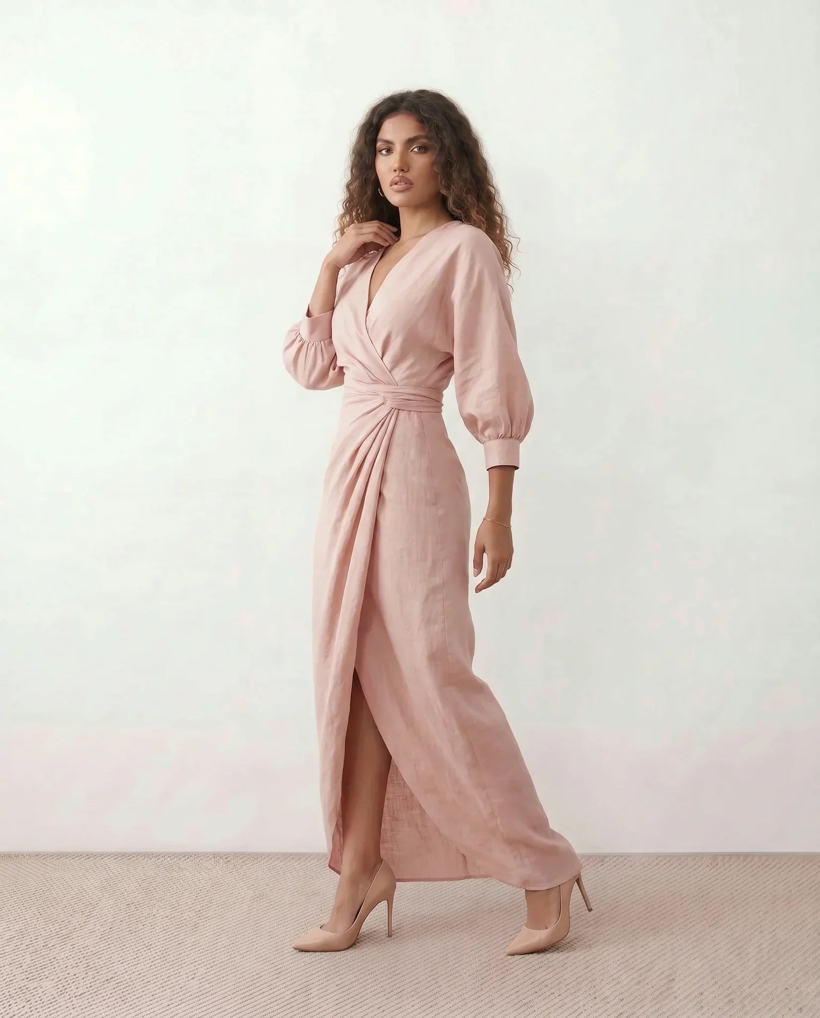 Tamsin | Tie-Back Wrap Maxi Dress