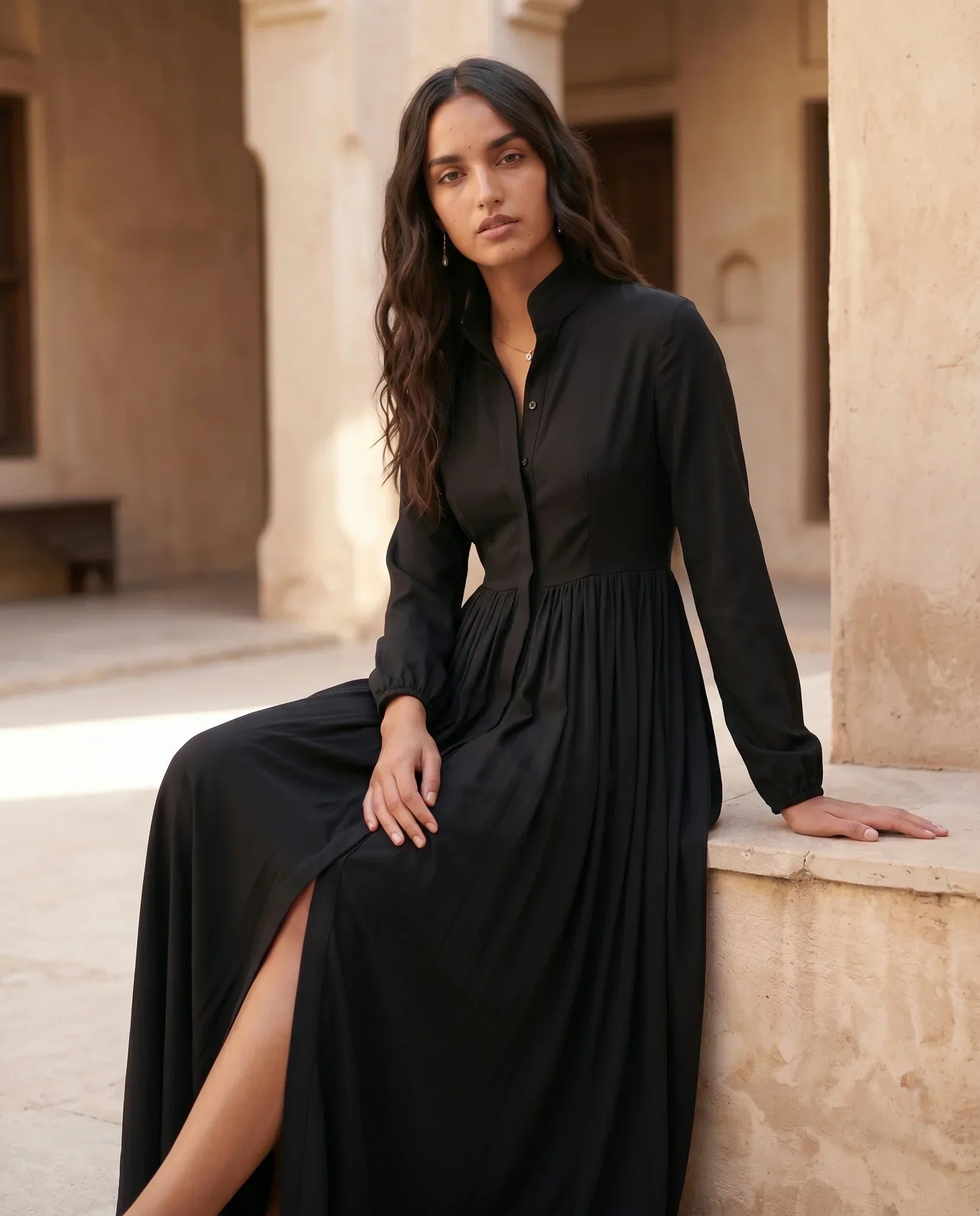 Raissa | Button Front Maxi Dress