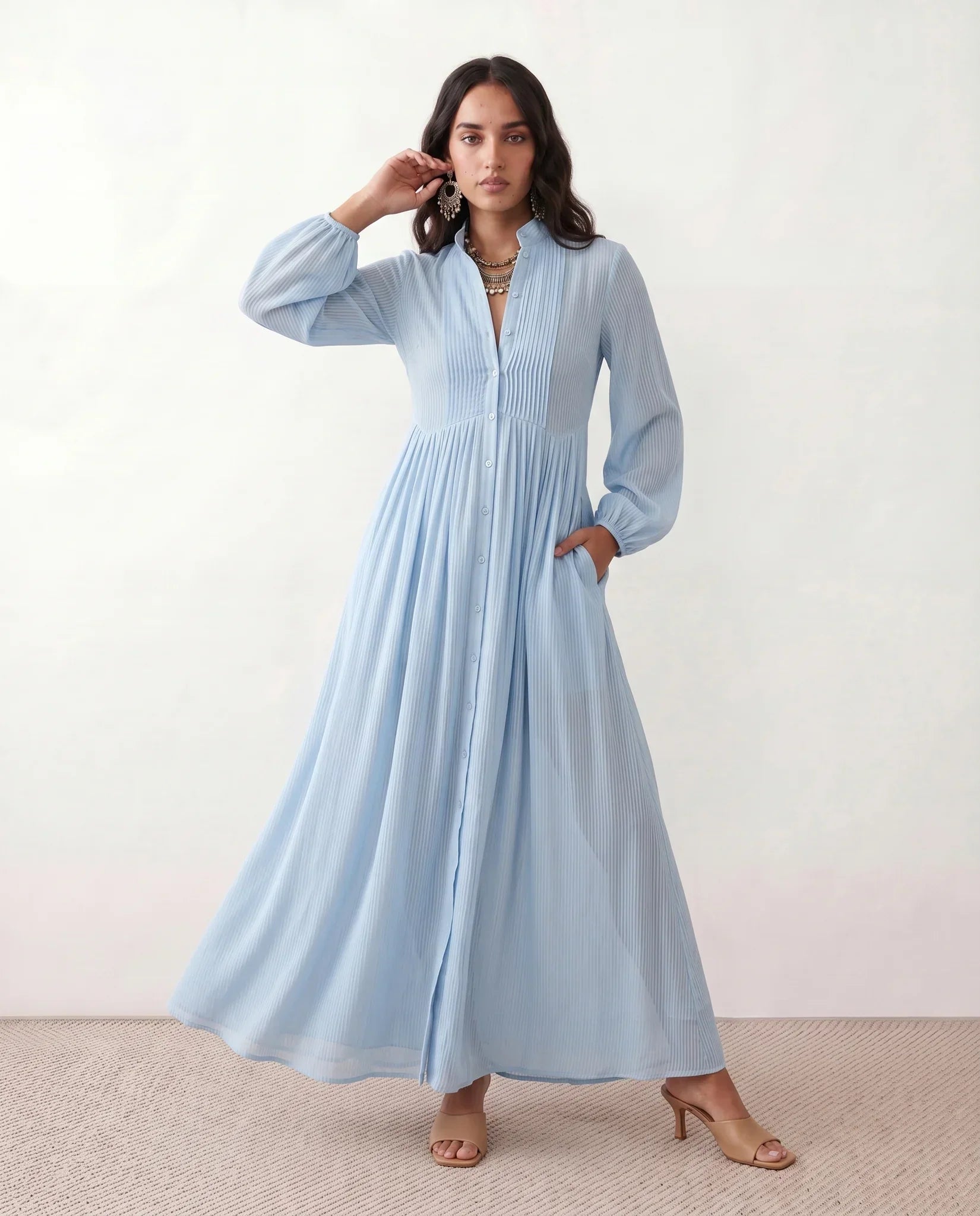 Raissa | Button Front Maxi Dress