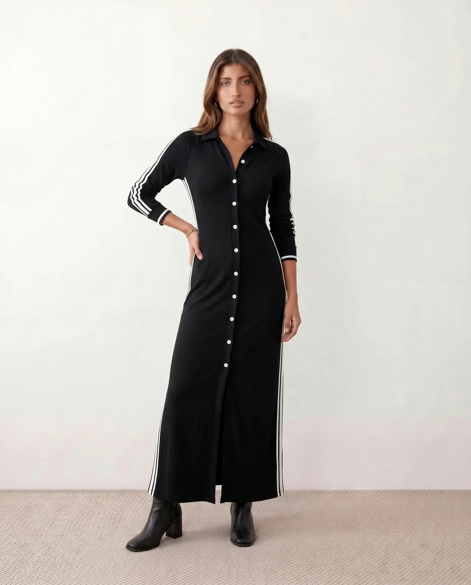 Tatum | Striped Button-Front Maxi Dress
