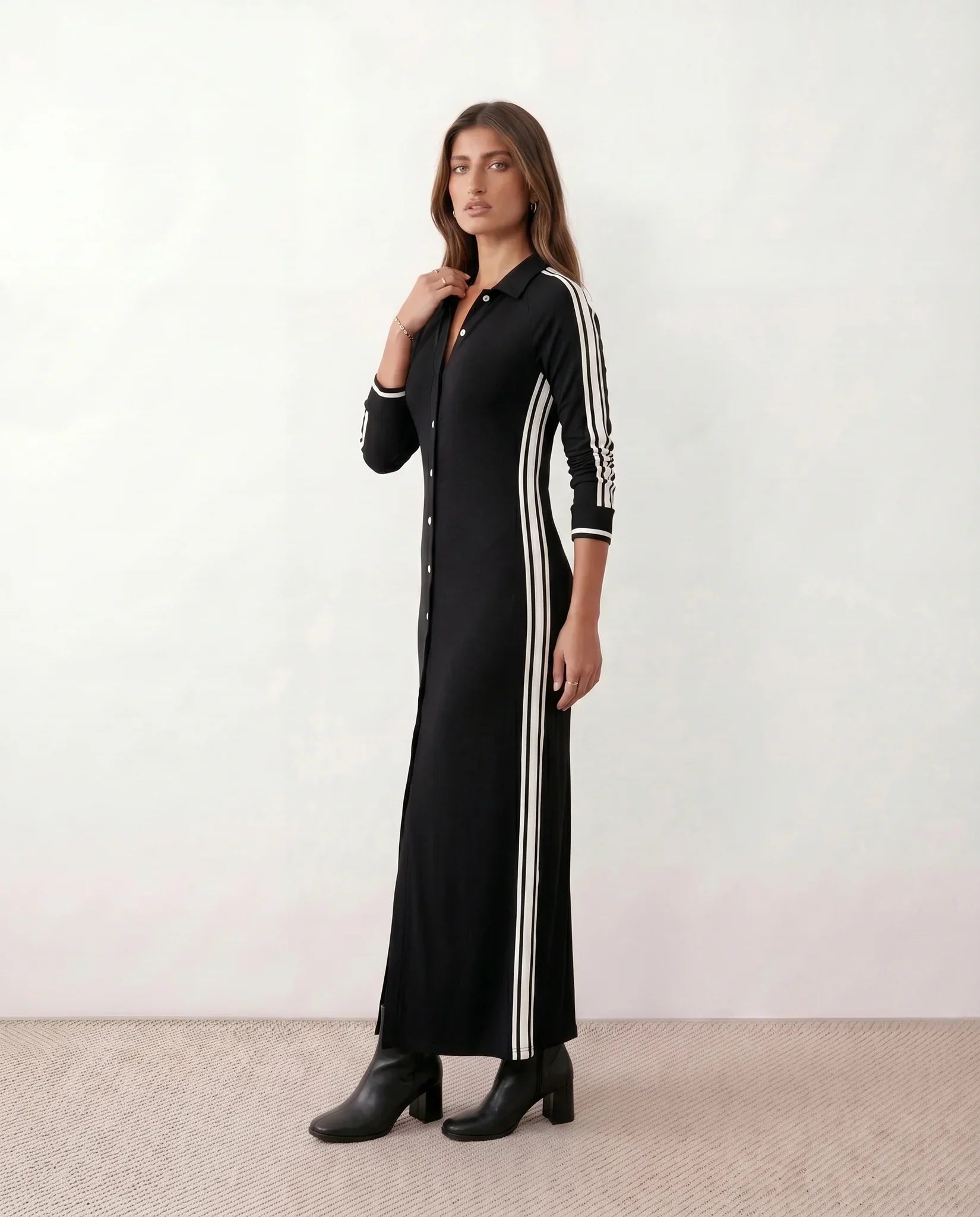 Tatum | Striped Button-Front Maxi Dress