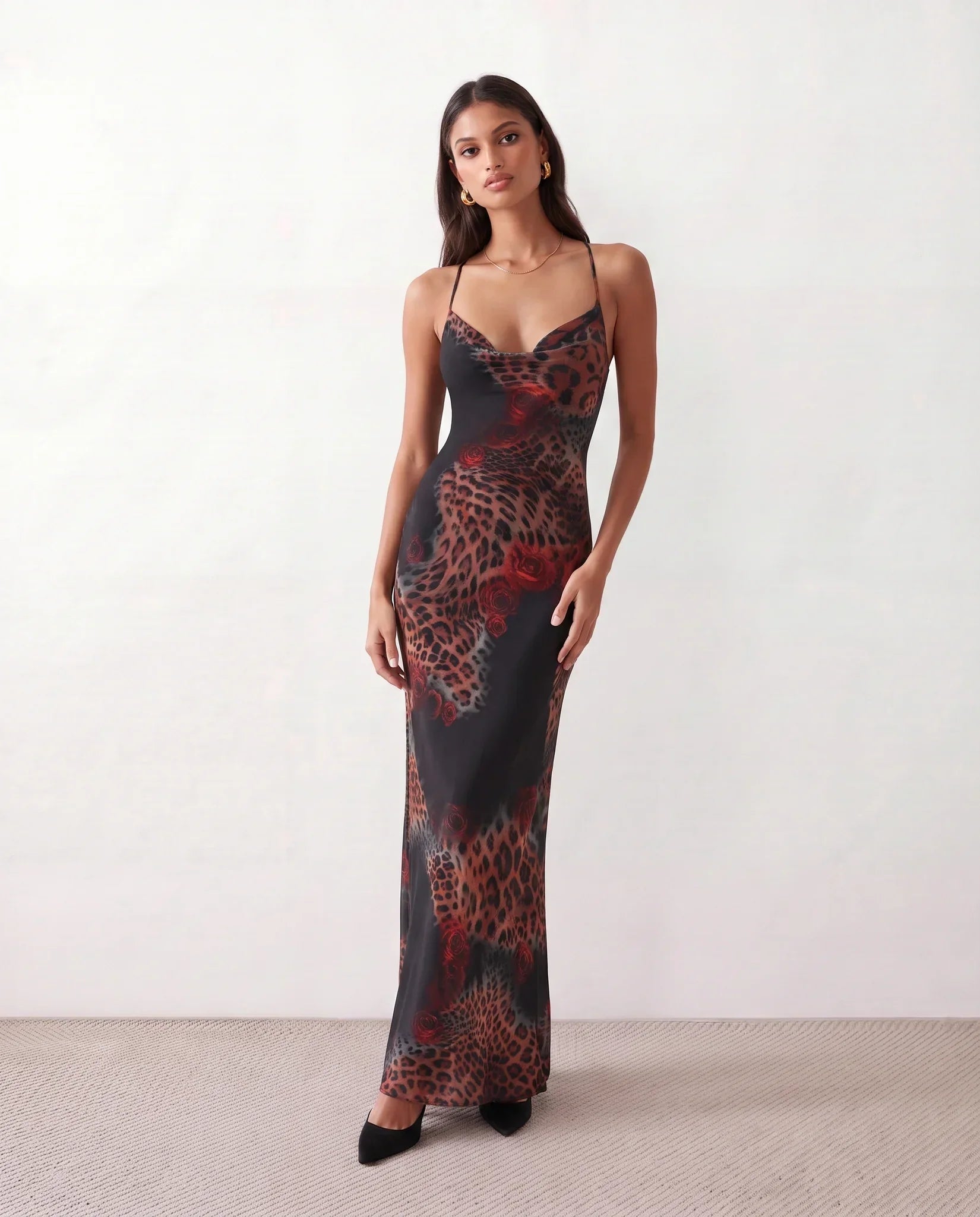 Adelia | Spaghetti Strap Slip Maxi Dress