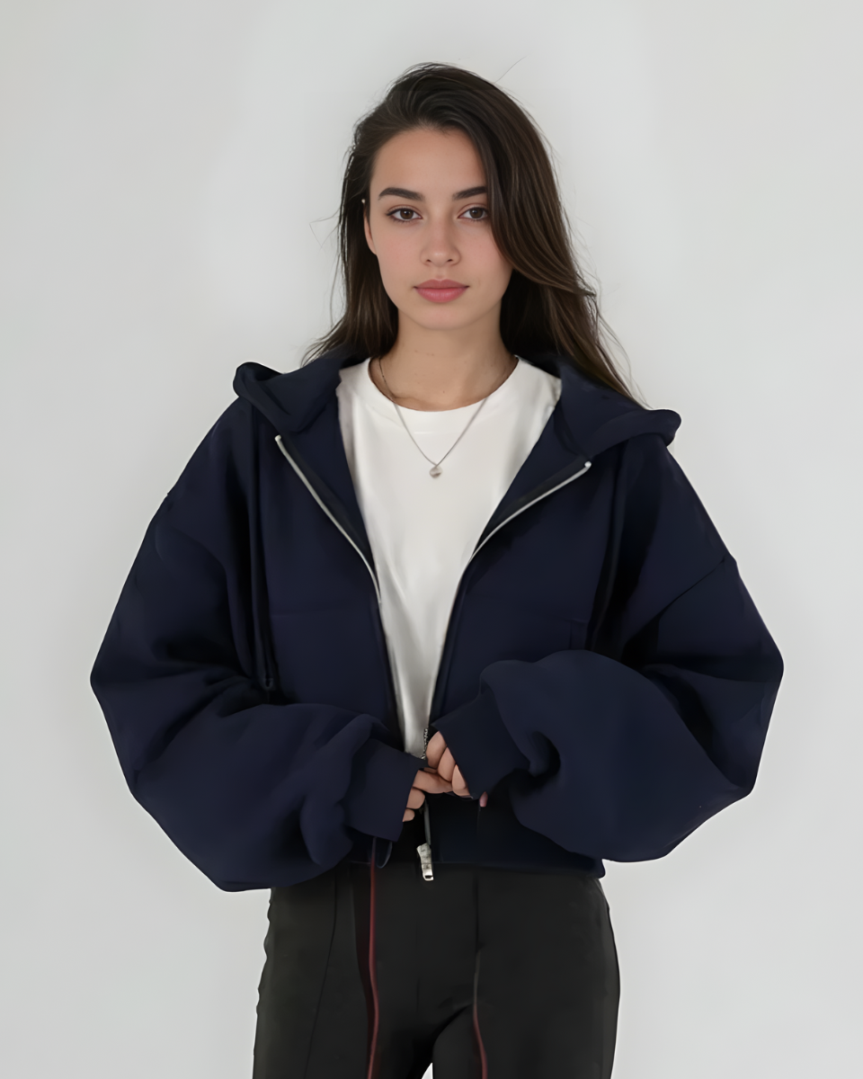 Zaya | Cropped Zip Hoodie