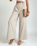 Lina | Wide-Leg Pants with Elastic Waist
